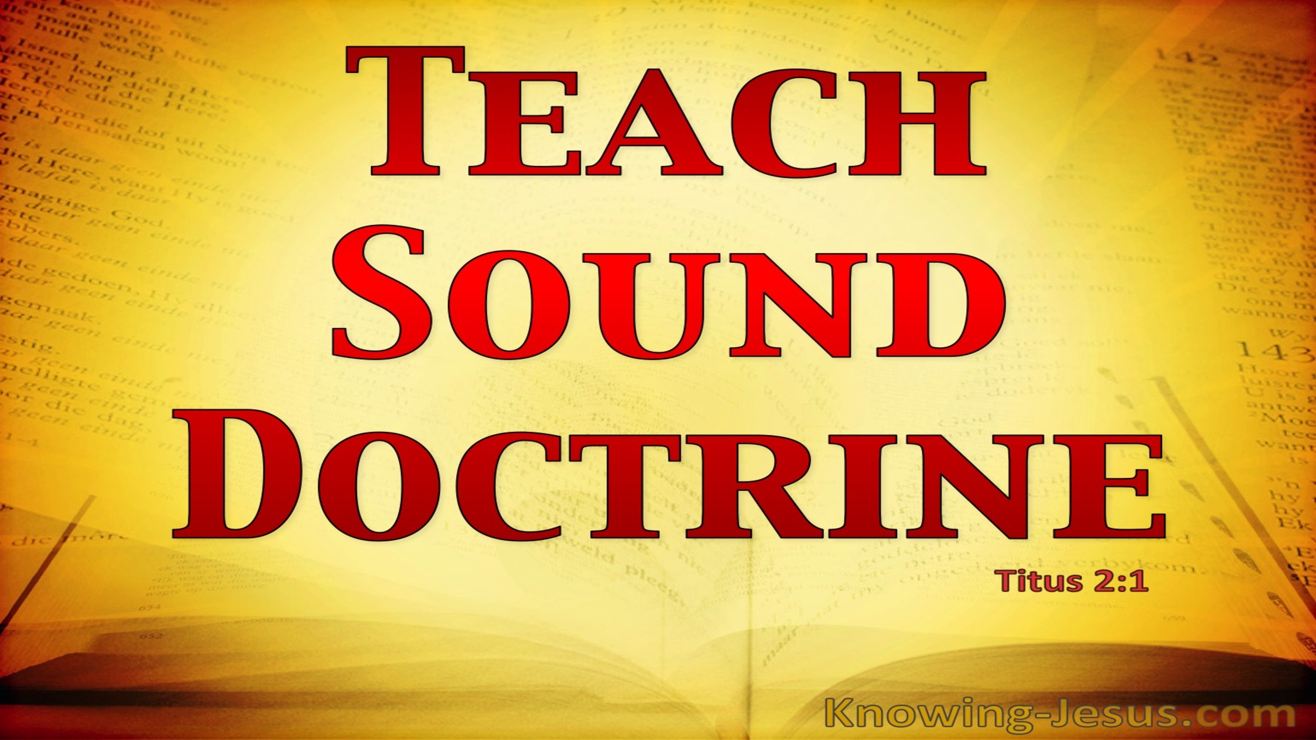 Titus 2:1 Teach Sound Teaching (red)